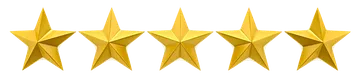 A row of gold stars on a white background.